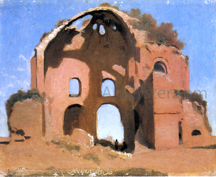 Jean-Baptiste-Camille Corot Temple of Minerva Medica, Rome - Hand Painted Oil Painting