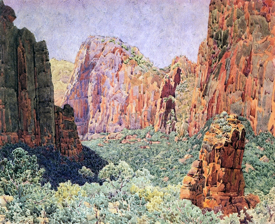  Gunnar Widforss Temple of Sinawava - Zion National park - Hand Painted Oil Painting