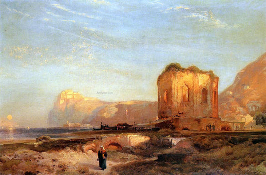  Thomas Moran Temple of Venus, Castle of Baiae - Hand Painted Oil Painting
