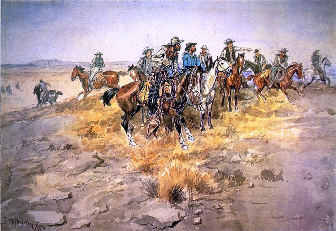  Charles Marion Russell The Alarm Bell - Hand Painted Oil Painting
