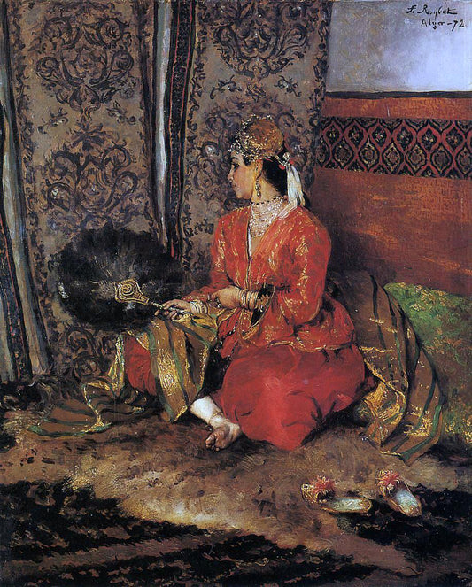  Ferdinand Roybet The Algerian Beauty - Hand Painted Oil Painting