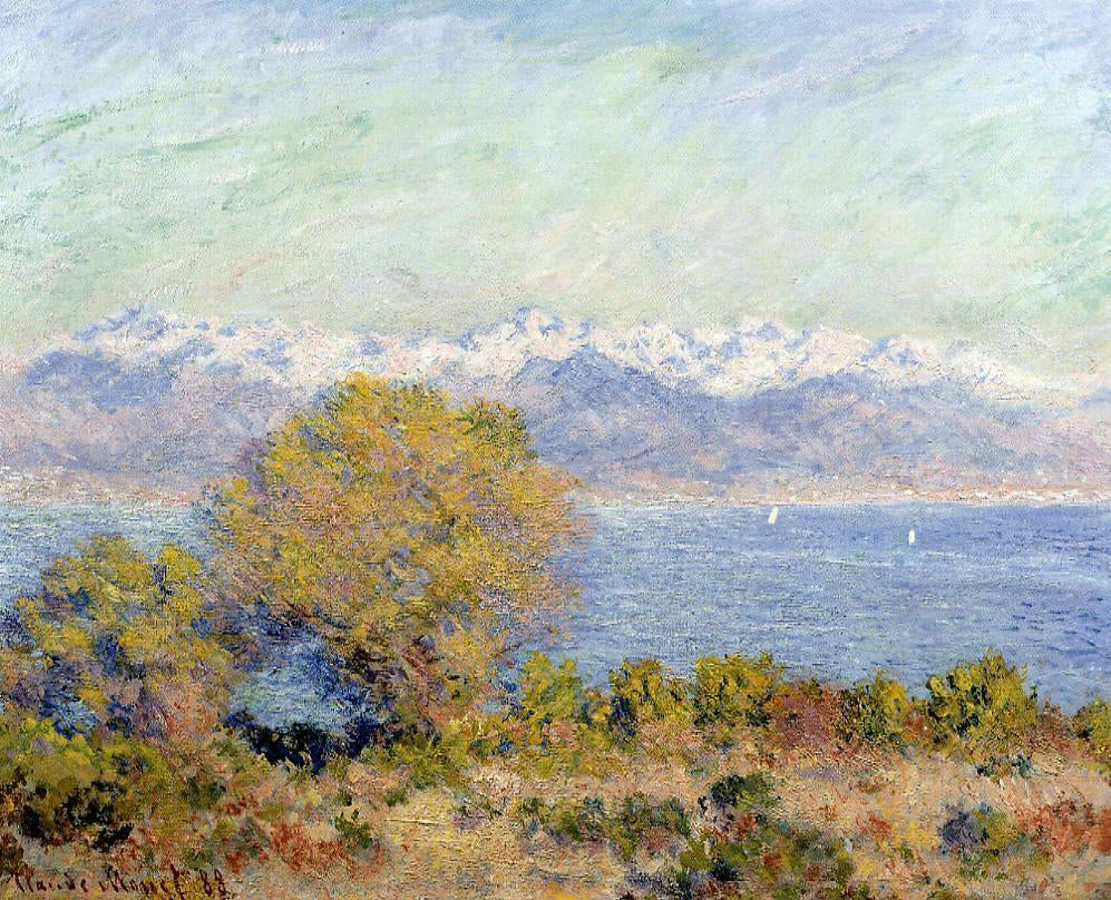  Claude Oscar Monet The Alps Seen from Cap d'Antibes - Hand Painted Oil Painting