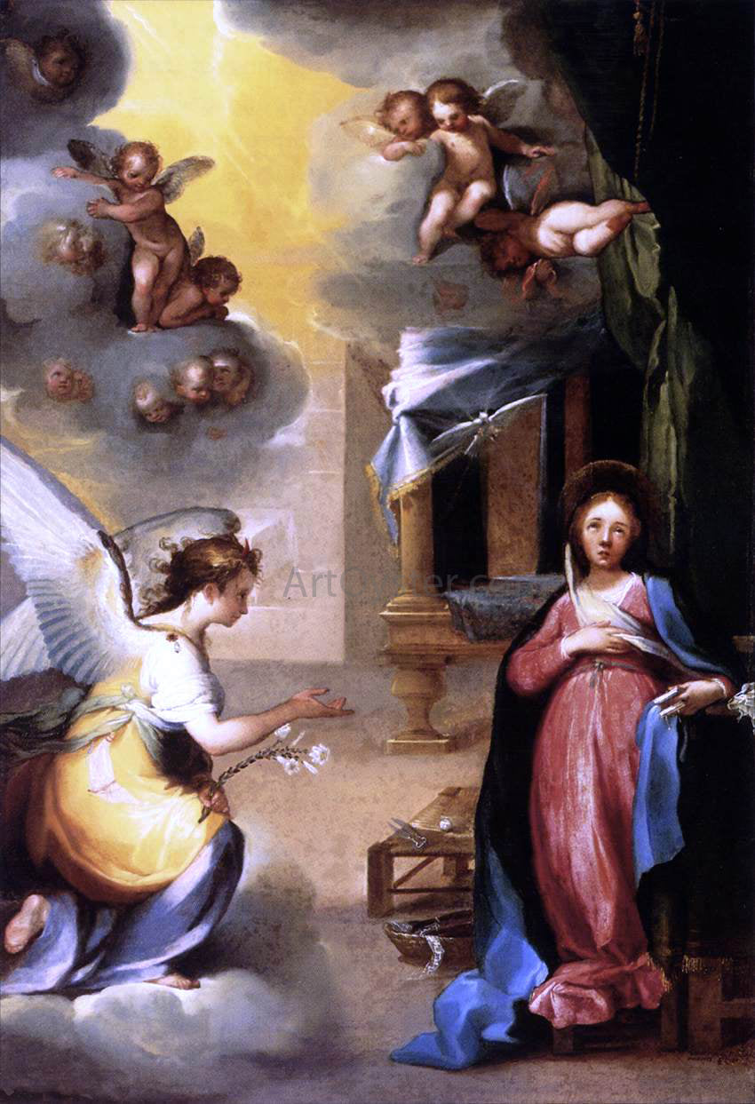  Ventura Salimbeni The Annunciation - Hand Painted Oil Painting