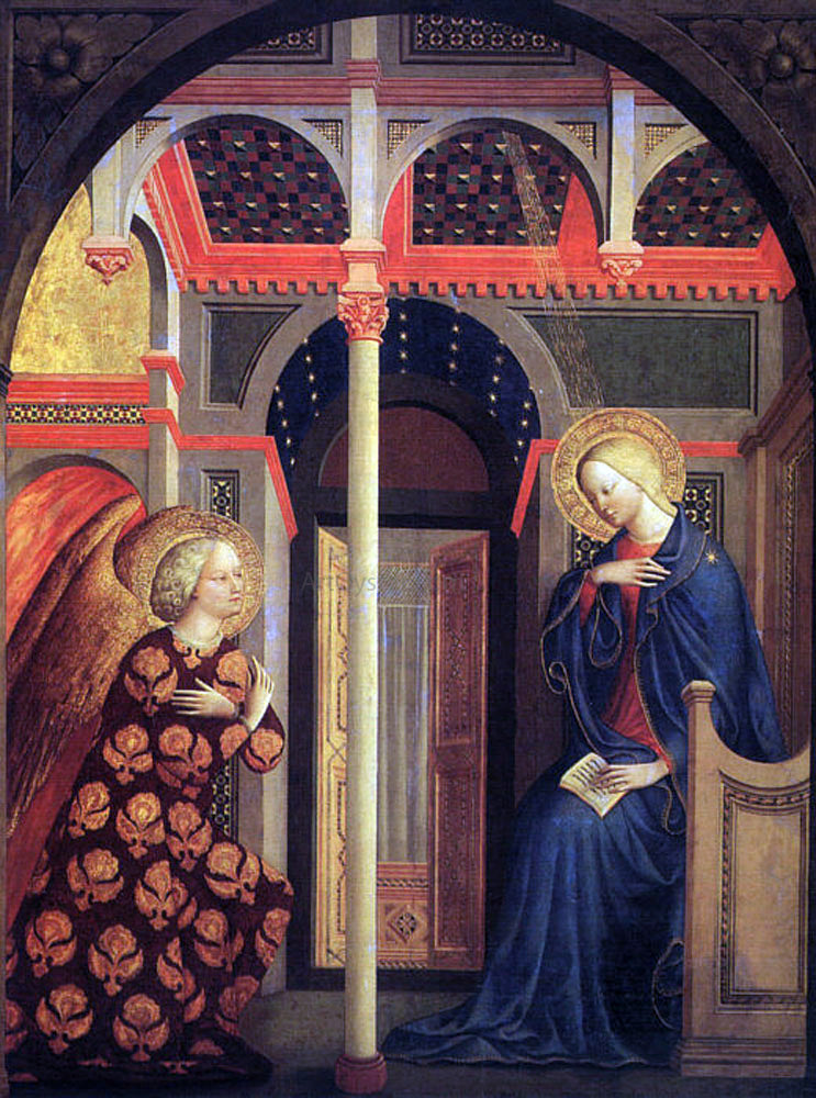  Tommaso Masolino The Annunciation - Hand Painted Oil Painting