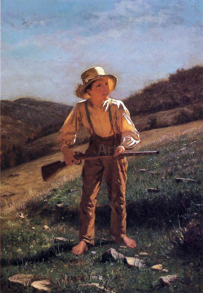  John George Brown The Anxious Moment - Hand Painted Oil Painting