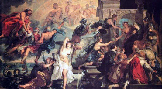  Peter Paul Rubens The Apotheosis of Henry IV and the Proclamation of the Regency of Marie de Medicis on May 14, 1610 - Hand Painted Oil Painting