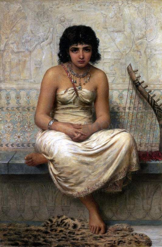  Edwin Longsden Long The Assyrian Captive - Hand Painted Oil Painting
