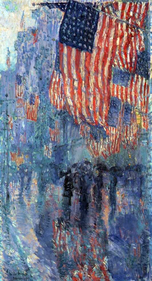  Frederick Childe Hassam The Avenue in the Rain - Hand Painted Oil Painting