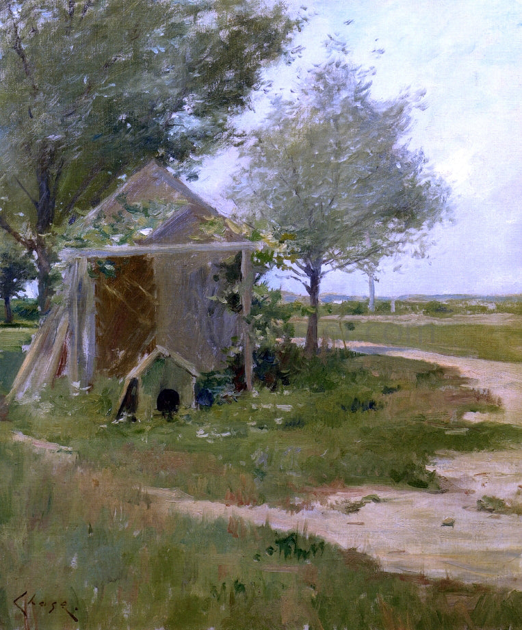  William Merritt Chase The Back Yard, Shinnecock, Long Island, New York - Hand Painted Oil Painting