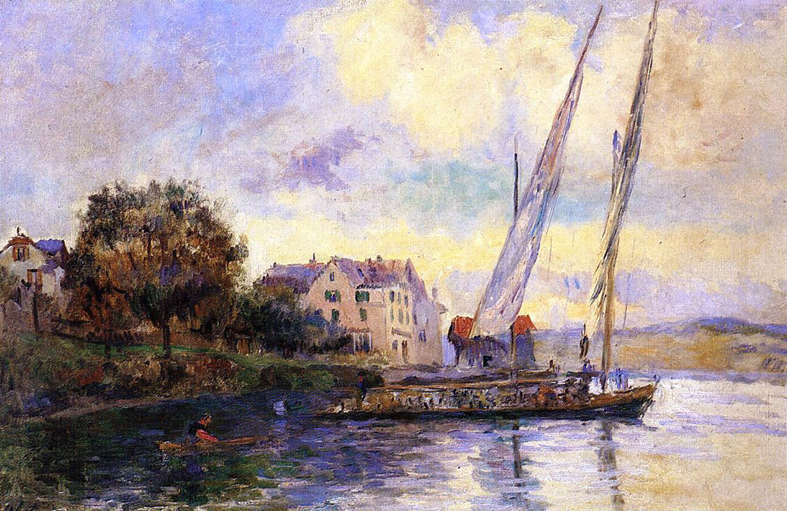  Albert Lebourg The Banks of Lake Geneva, St. Gingolph - Hand Painted Oil Painting