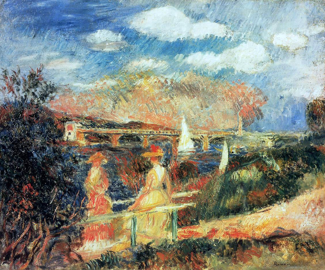  Pierre Auguste Renoir The Banks of the Seine at Argenteuil - Hand Painted Oil Painting