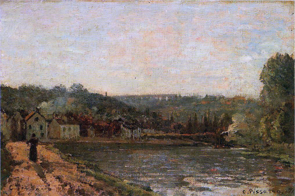  Camille Pissarro The Banks of the Seine at Bougival - Hand Painted Oil Painting