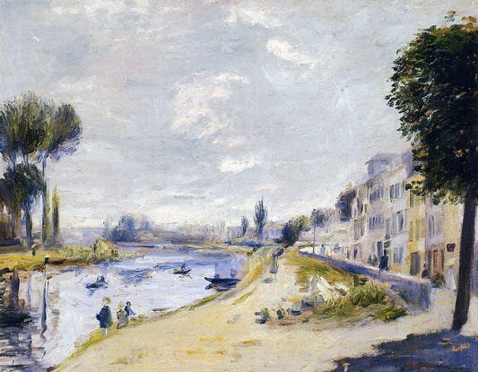  Pierre Auguste Renoir The Banks of the Seine, Bougival - Hand Painted Oil Painting