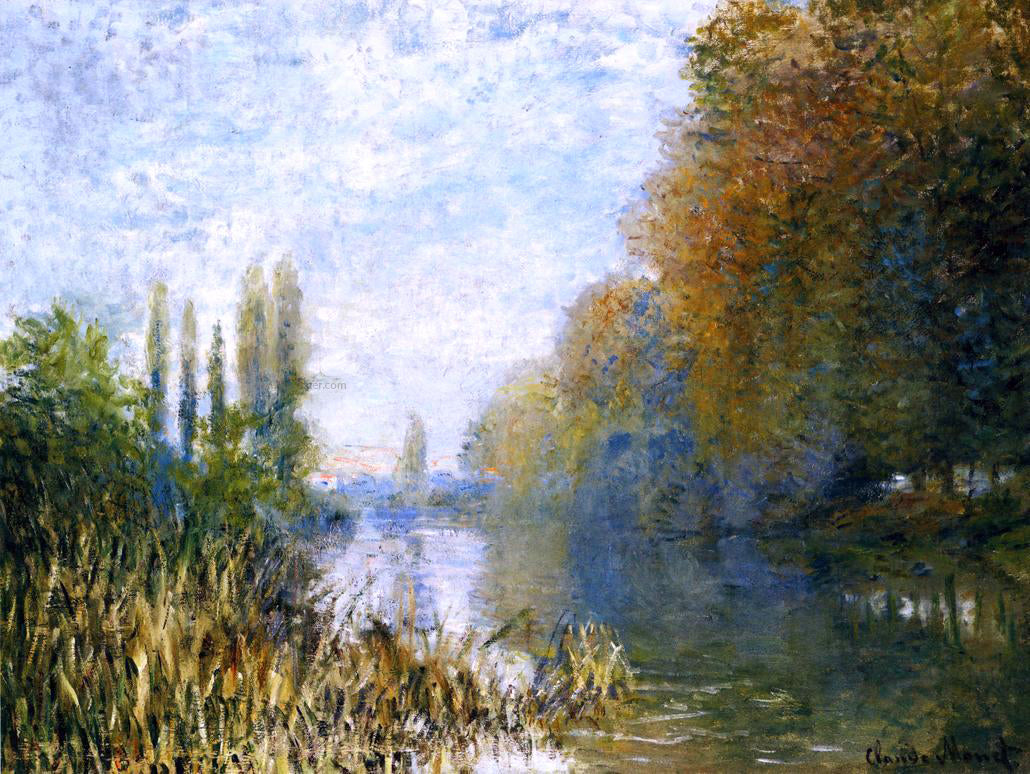  Claude Oscar Monet The Banks of The Seine in Autumn - Hand Painted Oil Painting