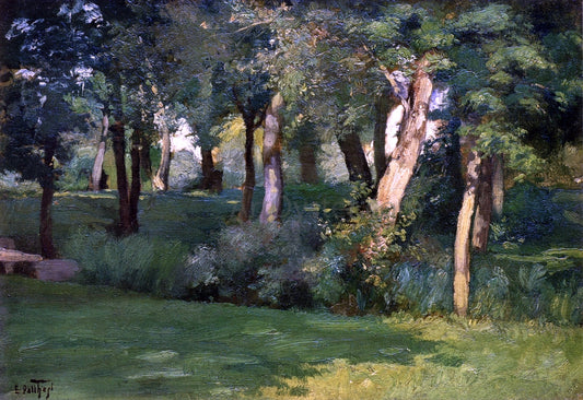  Edward Potthast The Barbizon Forest - Hand Painted Oil Painting