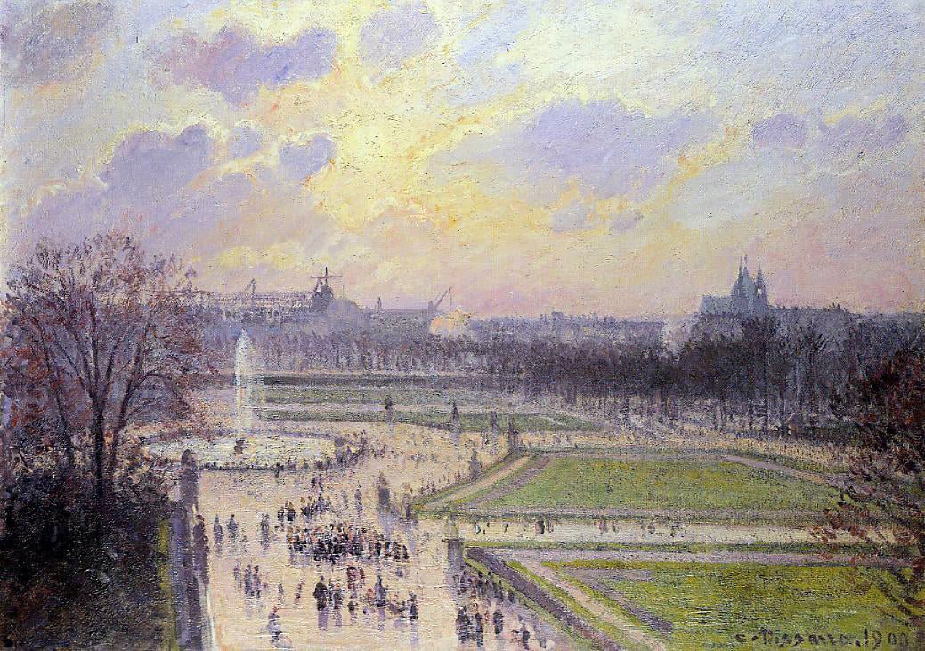  Camille Pissarro The Bassin des Tuileries: Afternoon - Hand Painted Oil Painting
