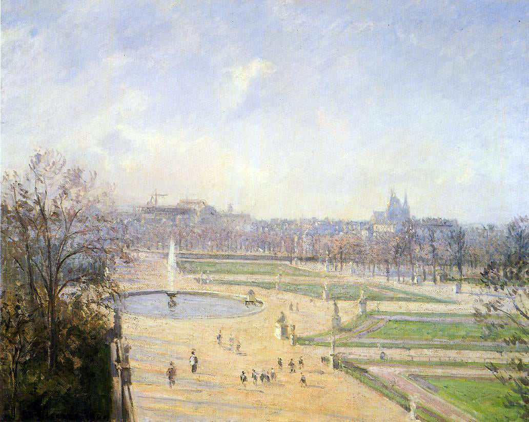  Camille Pissarro The Bassin des Tuileries: Afternoon, Sun - Hand Painted Oil Painting