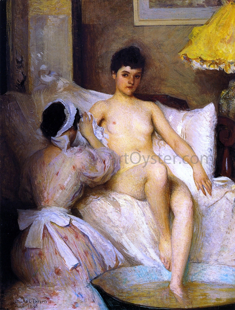  Edmund Tarbell The Bath - Hand Painted Oil Painting