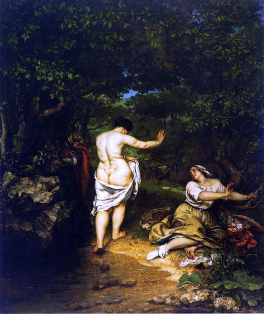  Gustave Courbet The Bathers - Hand Painted Oil Painting