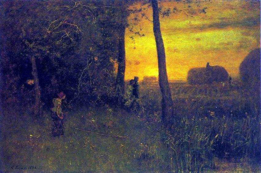  George Inness The Bathers - Hand Painted Oil Painting