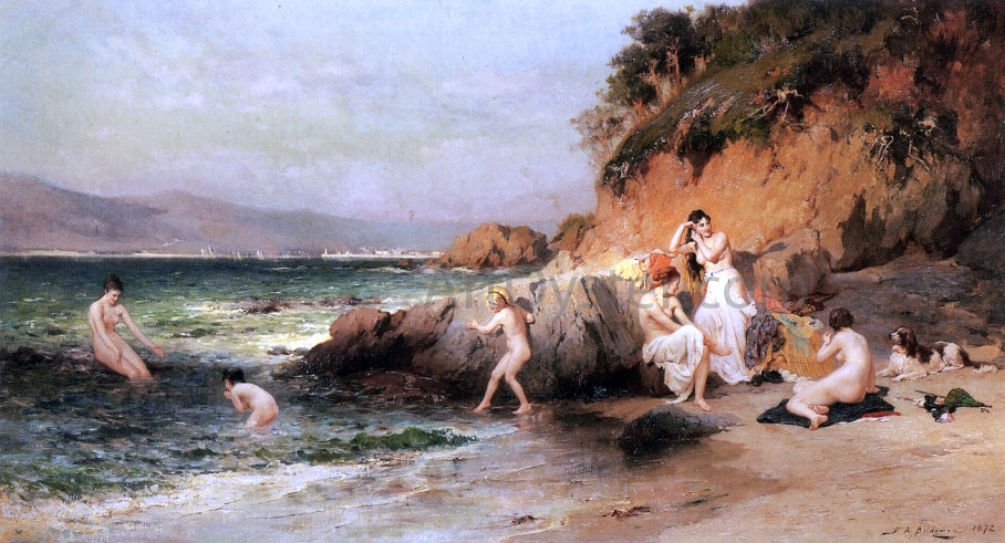  Frederick Arthur Bridgeman The Bathing Beauties - Hand Painted Oil Painting