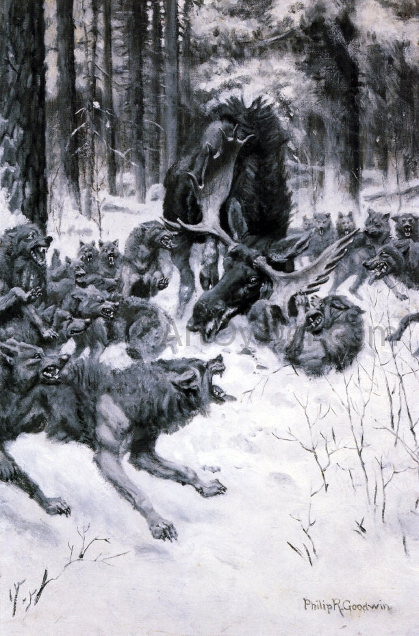  Philip R Goodwin The Battle of the Strong and the Cunning - Hand Painted Oil Painting