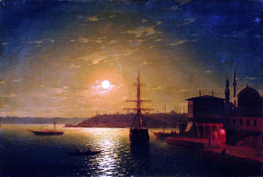  Ivan Constantinovich Aivazovsky The Bay Golden Horn, Turkey - Hand Painted Oil Painting