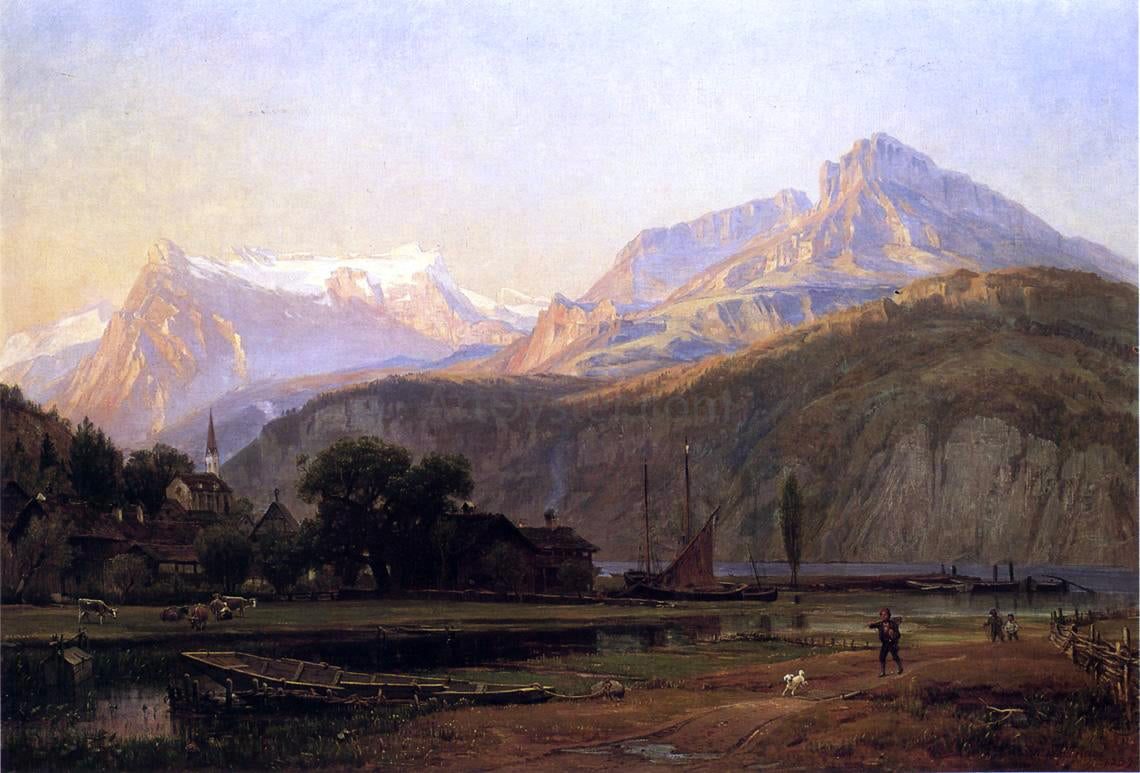  Thomas Worthington Whittredge The Bay of Uri, Lake Lucerne - Hand Painted Oil Painting