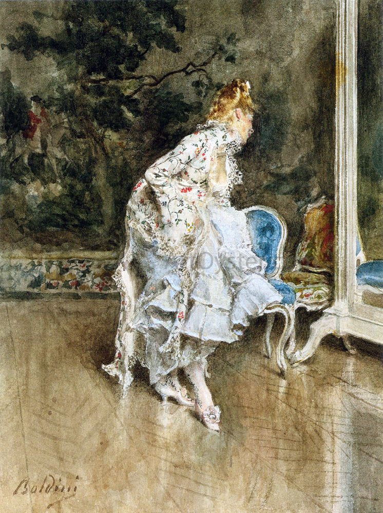  Giovanni Boldini The Beauty Before The Mirror - Hand Painted Oil Painting