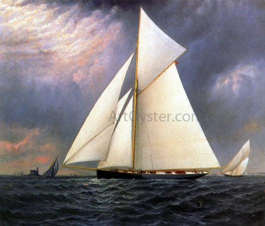  Elisha J. Taylor Baker The Bedouin off Execution Rocks Lighthouse - Hand Painted Oil Painting