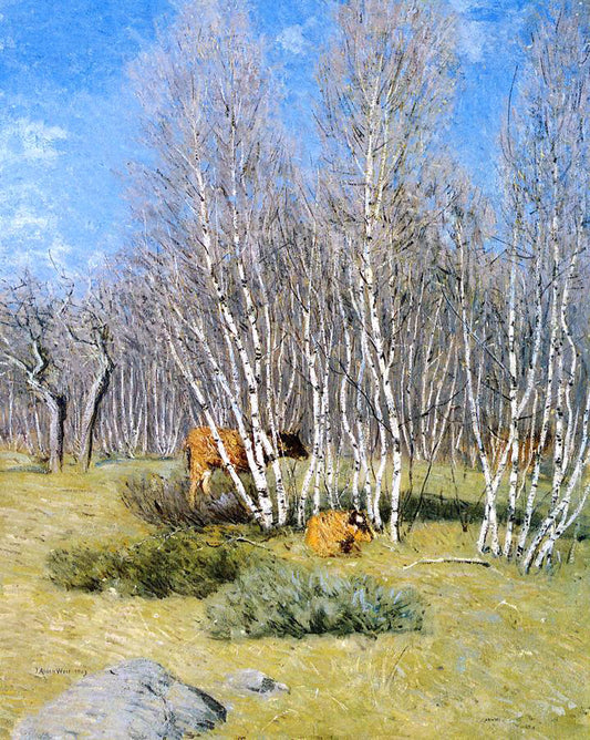  Julian Alden Weir The Birches - Hand Painted Oil Painting