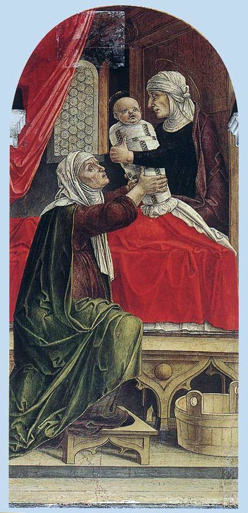  Bartolomeo Vivarini The Birth of Mary - Hand Painted Oil Painting