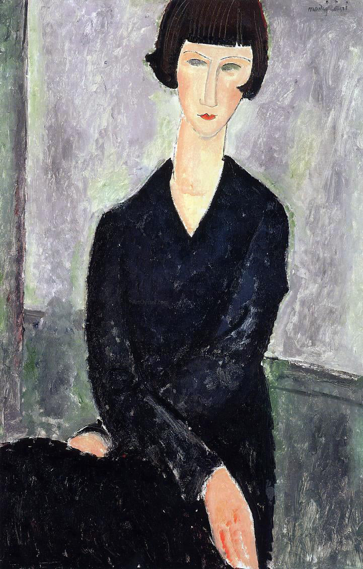  Amedeo Modigliani The Black Dress - Hand Painted Oil Painting