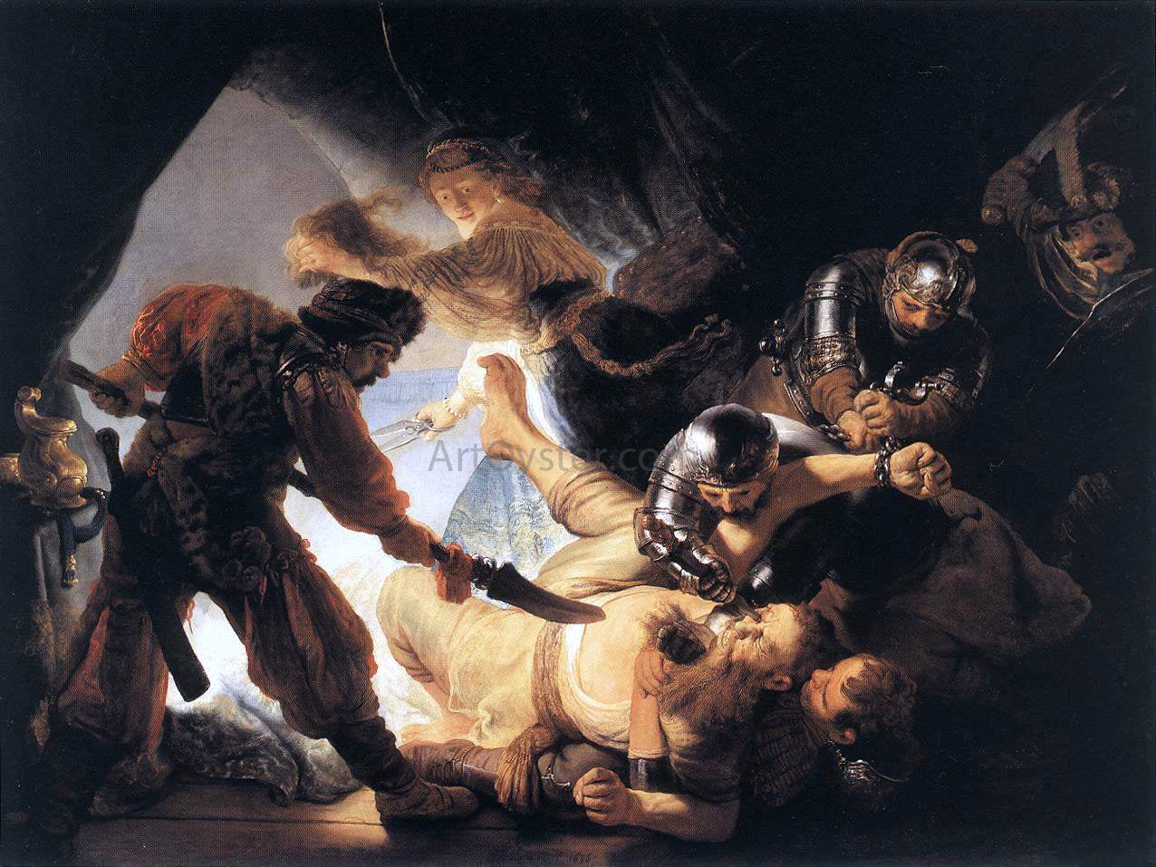  Rembrandt Van Rijn The Blinding of Samson - Hand Painted Oil Painting