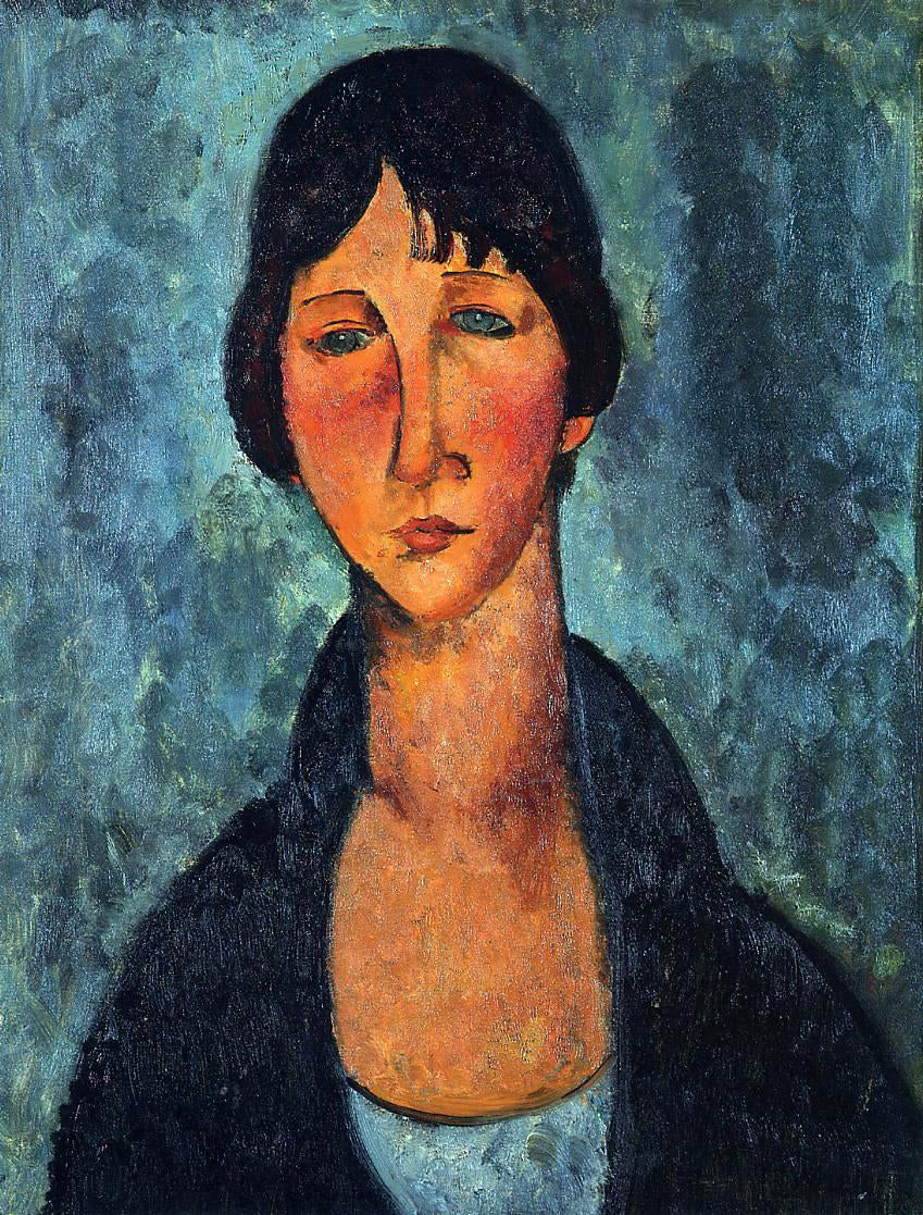  Amedeo Modigliani The Blue Blouse - Hand Painted Oil Painting
