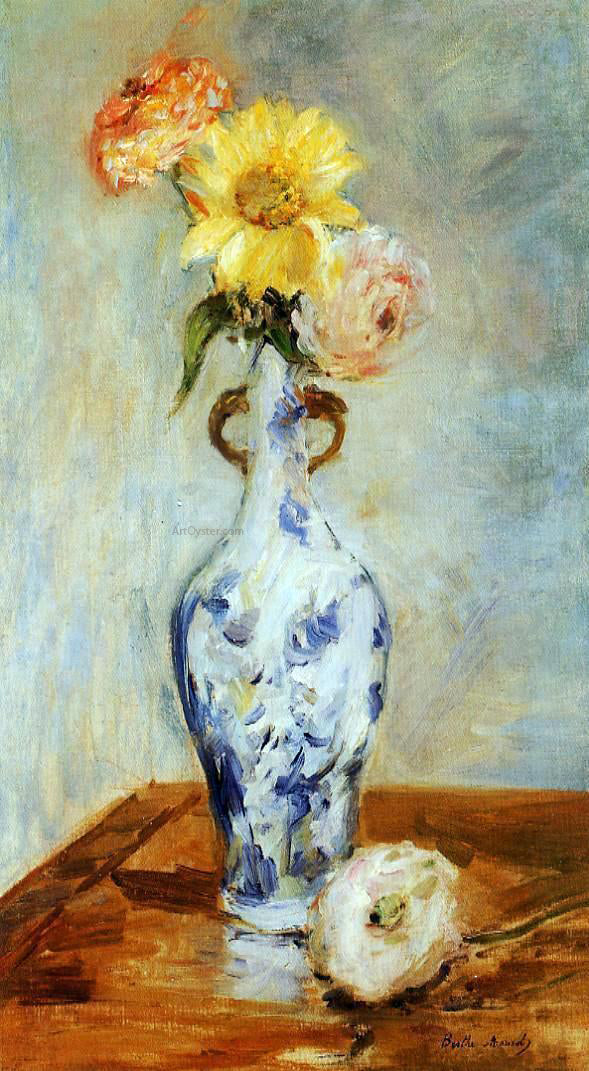  Berthe Morisot The Blue Vase - Hand Painted Oil Painting