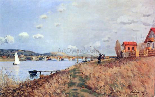  Alfred Sisley The Bridge at Argenteuil - Hand Painted Oil Painting