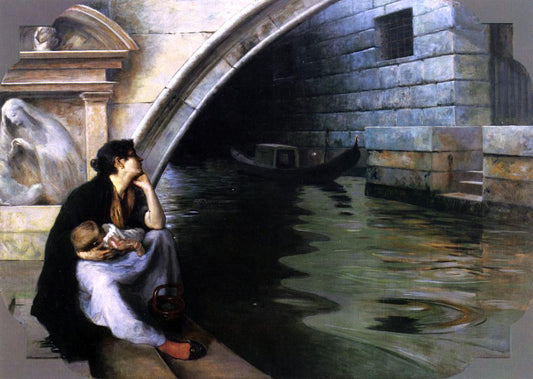  Ralph Wormsley Curtis The Bridge of Sighs, Venice - Hand Painted Oil Painting