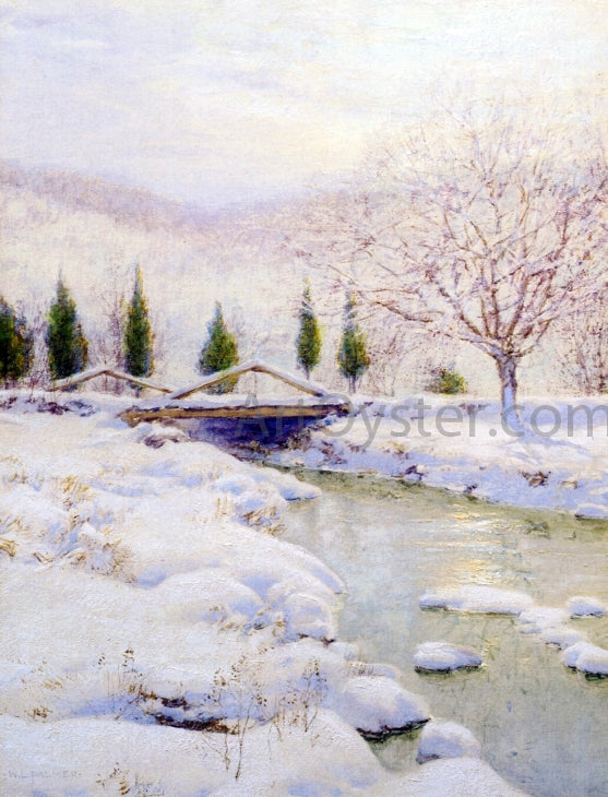 Walter Launt Palmer The Bridge, Winter - Hand Painted Oil Painting