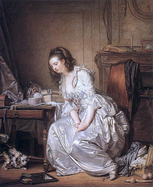  Jean Baptiste Greuze The Broken Mirror - Hand Painted Oil Painting