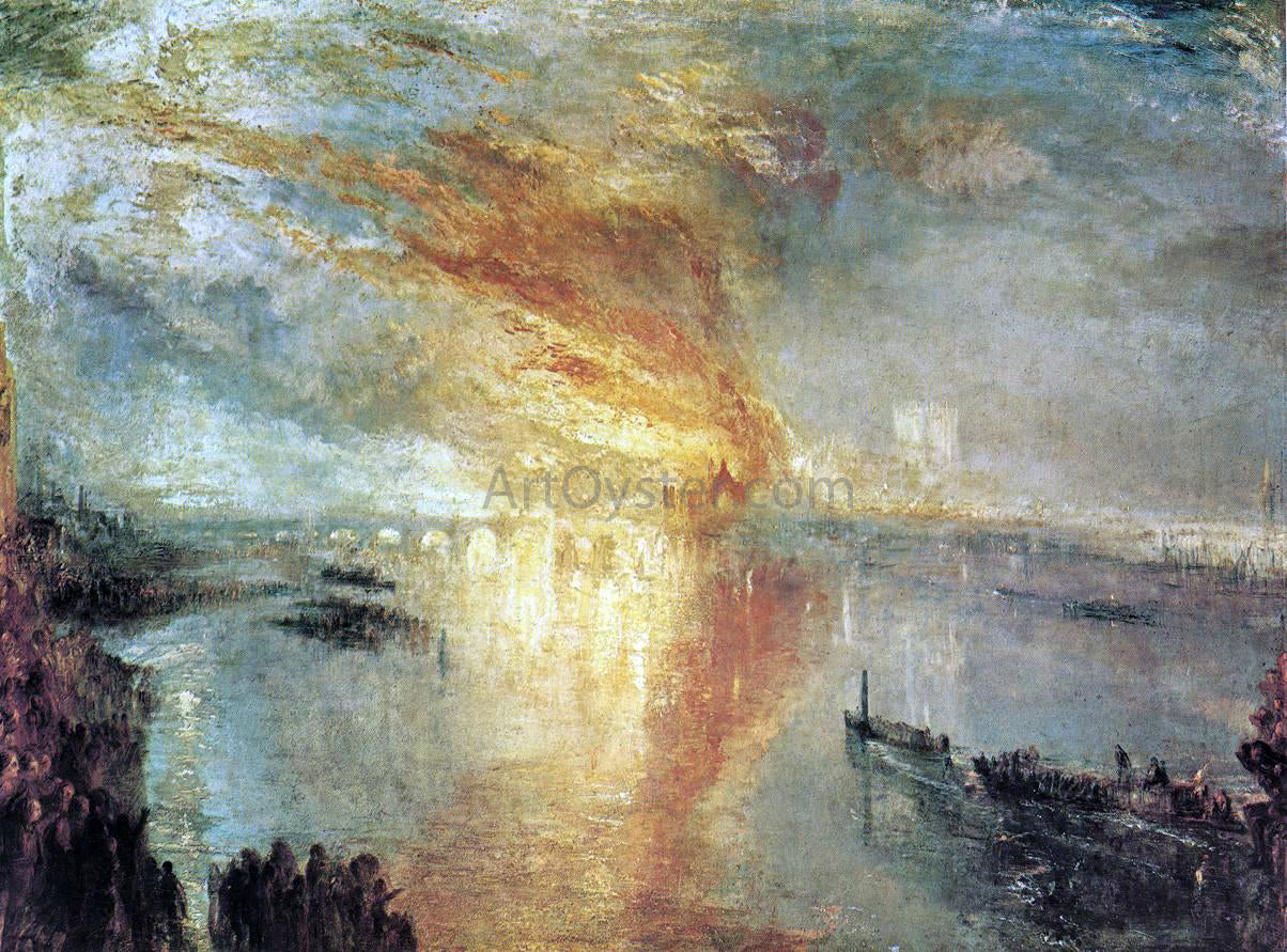  Joseph William Turner The Burning of the Houses of Lords and Commons, October 16, 1834 - Hand Painted Oil Painting