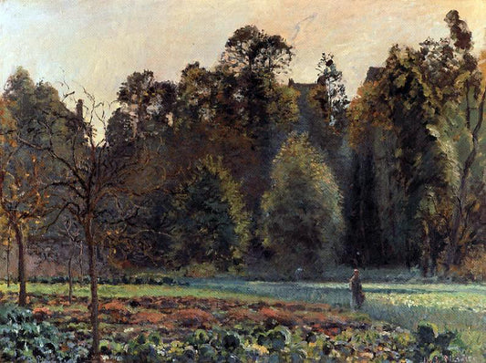  Camille Pissarro The Cabbage Field, Pontoise - Hand Painted Oil Painting