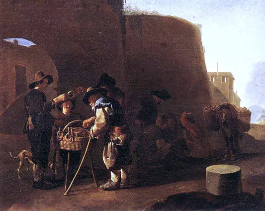  Pieter Van Laer The Cake Seller - Hand Painted Oil Painting