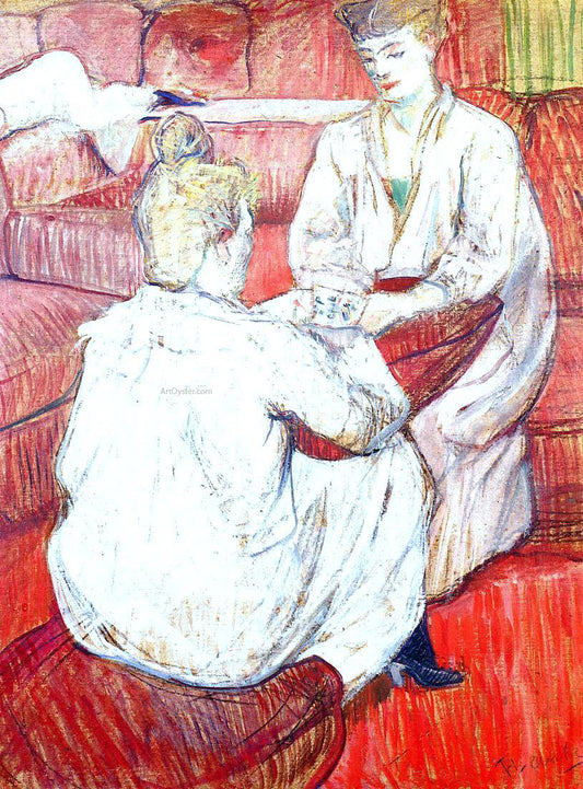  Henri De Toulouse-Lautrec The Card Players - Hand Painted Oil Painting