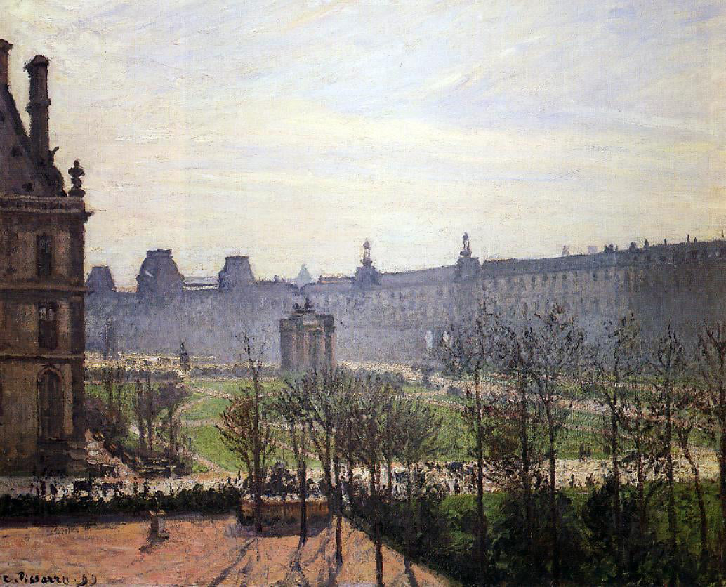  Camille Pissarro The Carrousel: Autumn, Morning - Hand Painted Oil Painting