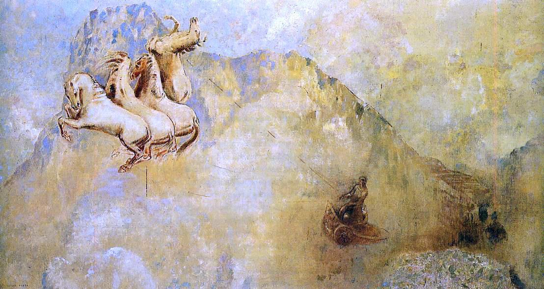  Odilon Redon The Chariot of Apollo - Hand Painted Oil Painting