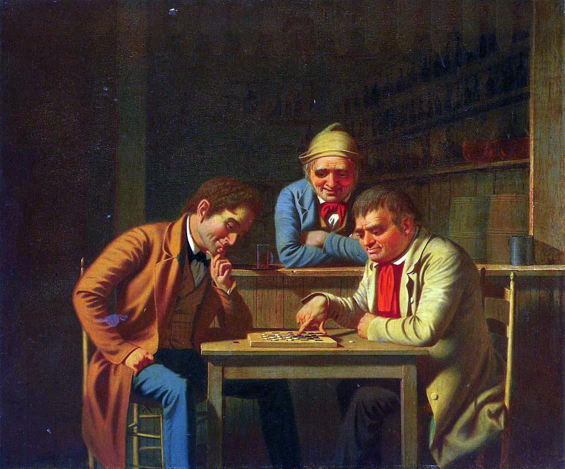  George Caleb Bingham The Checker Players (also known as Playing Checkers) - Hand Painted Oil Painting