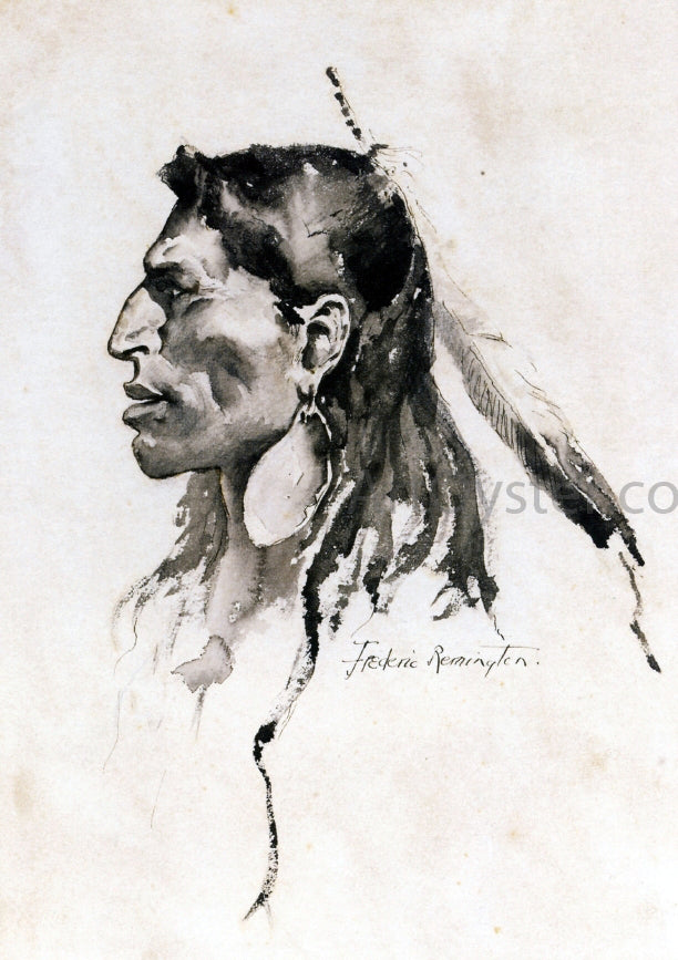 Frederic Remington The Cheyenne Type - Hand Painted Oil Painting