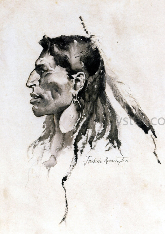  Frederic Remington The Cheyenne Type - Hand Painted Oil Painting