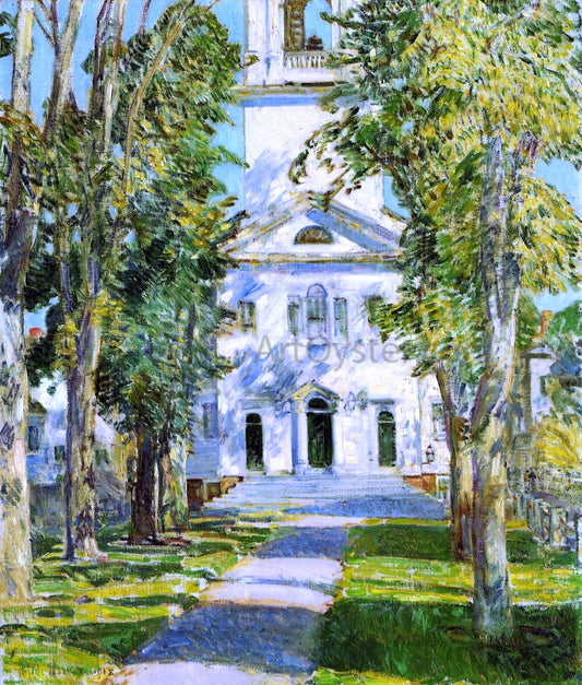  Frederick Childe Hassam The Church at Gloucester - Hand Painted Oil Painting